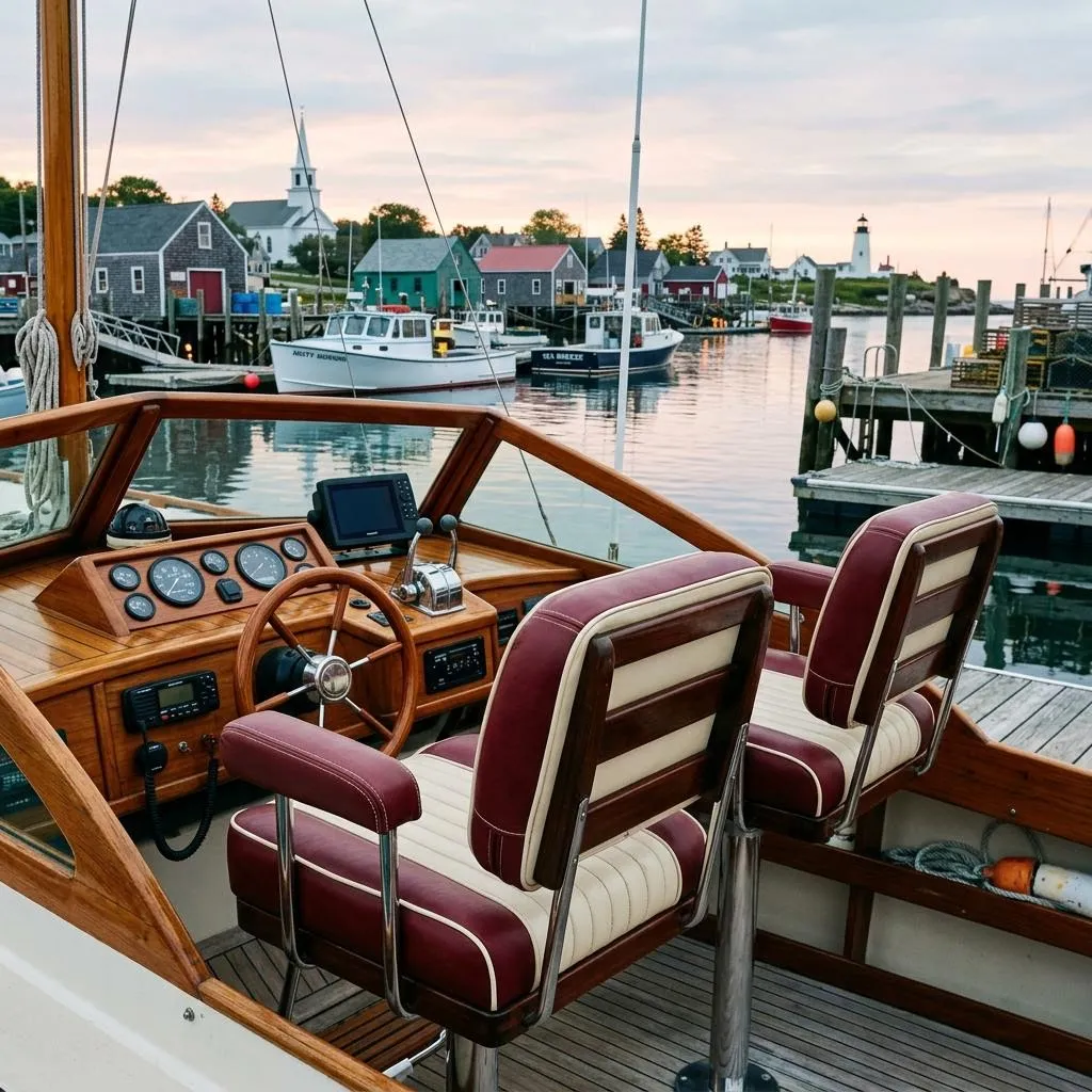 Illustrative marine upholstery